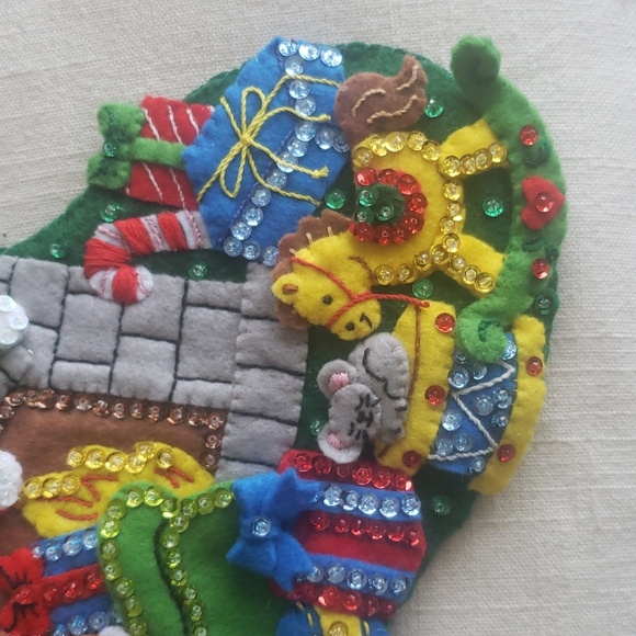 Bucilla Night Before Christmas Finished Stocking - Picture 7 of 7